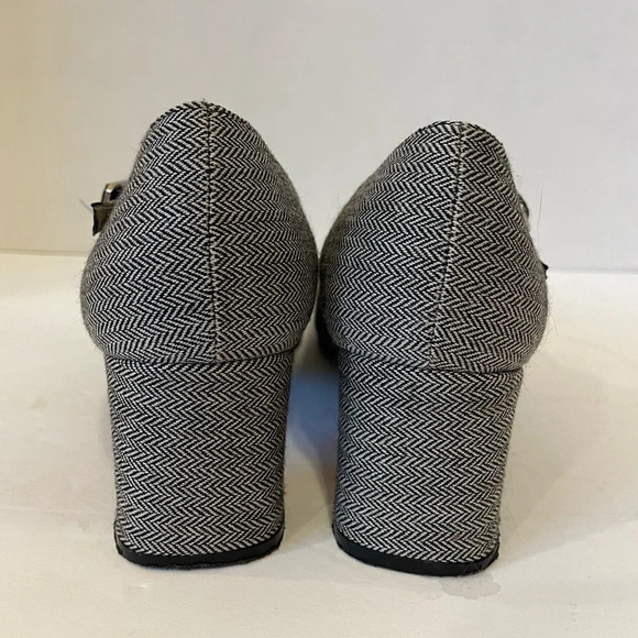 Talbots Leather Herringbone Pattern Heels Size 8 M - Picture 6 of 7